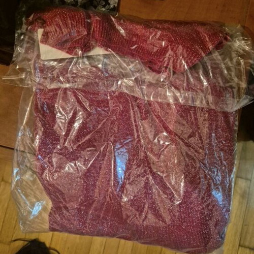 Red dress new with sparkles, one size