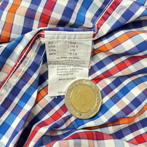 Paul & Shark Button-Down Plaid Shirt L Like New