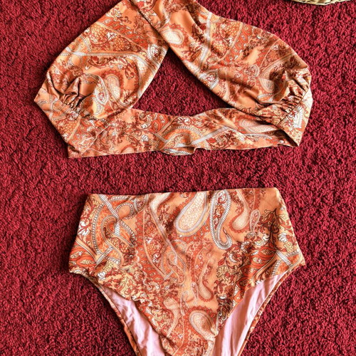 Vassia Kostara Limited Collection Bikini Set with Paisley Pattern