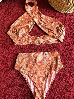Vassia Kostara Limited Collection Bikini Set with Paisley Pattern