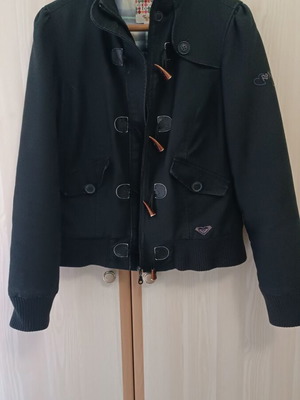 Μπουφάν Roxy γυναικείο μεταχειρισμένο, χωρίς κουκούλα, μαύρο, μέγεθος L