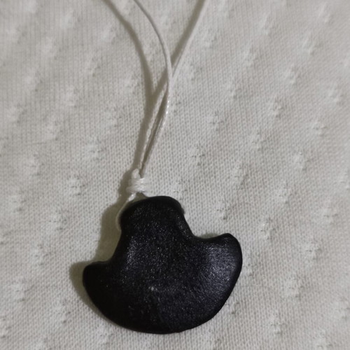 Jewelry pendant with leather cord