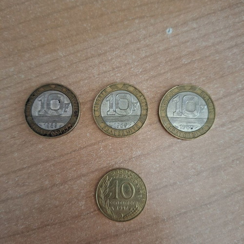 French Franc Coins like new from 1989 and 1997