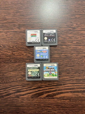 Nintendo DS games used, pack of 5 authentic cartridges