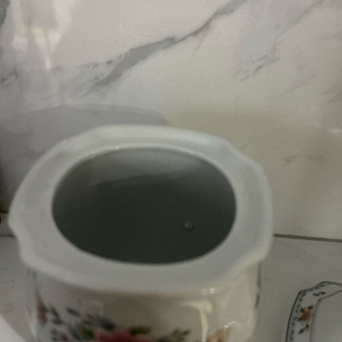 Porcelain jar like new, German with floral design