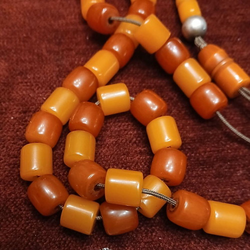 Mastic Worry Beads used with silver elements