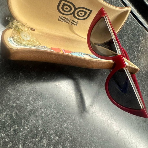 Urban Owl handmade red sunglasses like new