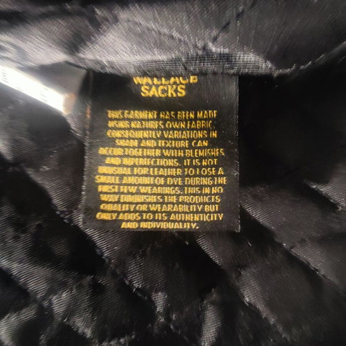 Jacket Wallace Sacks μαύρο δερμάτινο ανδρικό μέγεθος L μεταχειρισμένο