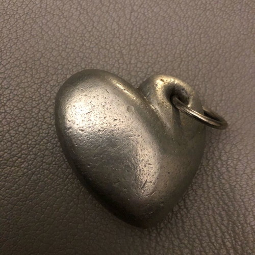 Silver heart keychains like new, set of 2 pieces