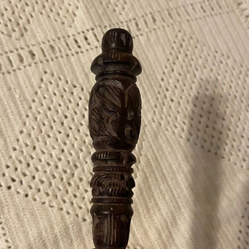 Wooden handmade pipe used