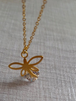 Κολιέ λιβελούλα ανοξείδωτο ατσάλι νέο