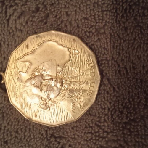 Australian 50 cent coin 1970 Captain Cook used
