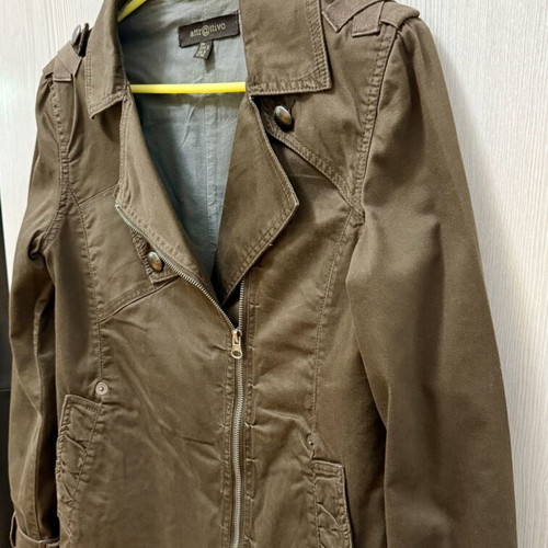 Attrattivo women's jacket like new, size S, brown, asymmetrical zipper
