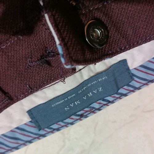 Zara Men pants burgundy like new