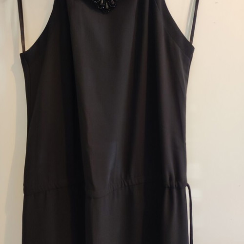 Black maxi dress with decorative neckline Soky & Soka