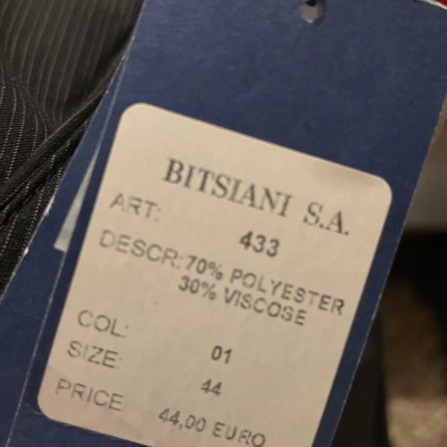 Bitsiani fabric pants new, XXL, black and gray