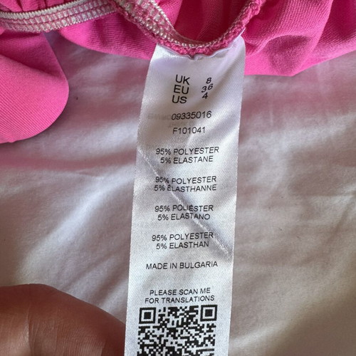 ASOS ruched mini skirt new, size 36, fuchsia pink