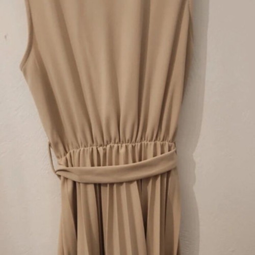 Miss Simbolo midi dress used, sleeveless, beige, size S/M