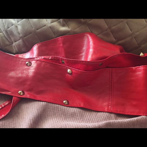 Belt with studs like new, adjustable, red