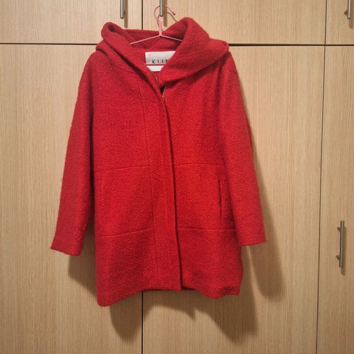 Kling jacket with hood like new, red size M