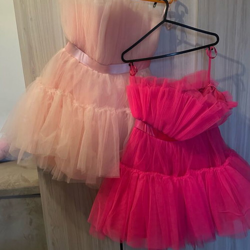 Tulle dress M like new, pink