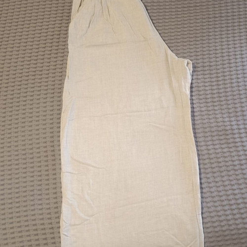 H&M linen culottes pants beige, small size