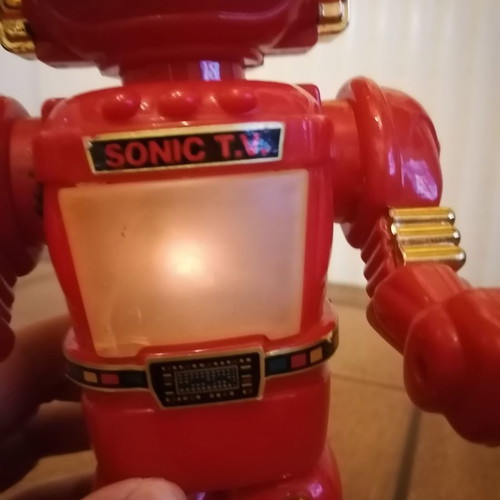 Sonic T.V. robot vintage toy from 1980s used