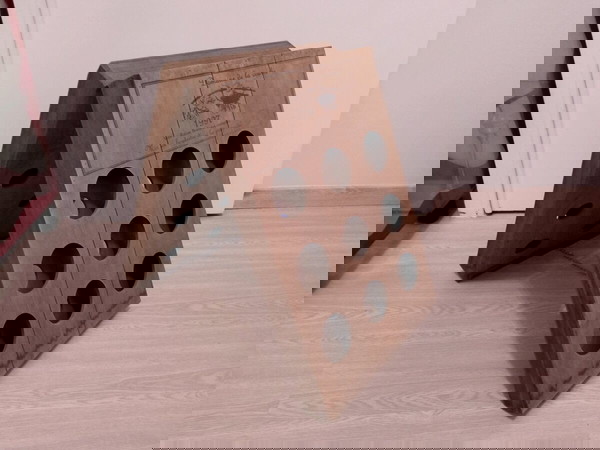 Στάντ Φιαλών Σαμπάνιας Ξύλινο Τύπου Λ
