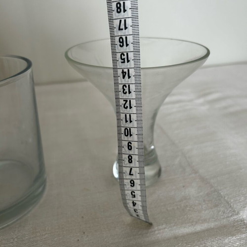 Glass vases like new, set of 2 pieces