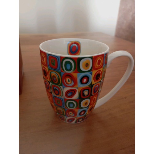 Duo porcelain mug with Wassily Kandinsky design new