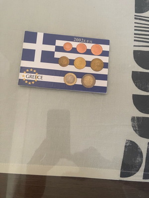 Euro coin set 2002 Greece unused new