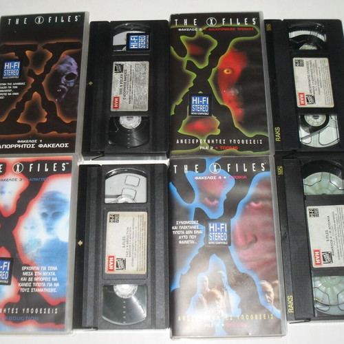 X-FILES 4 VHS video cassettes like new with subtitles
