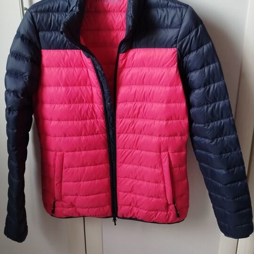 Women's lightweight puff jacket like new, pink and blue, size XS