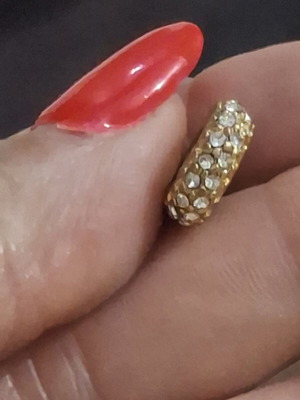 Charm gold pave with zircon stones used