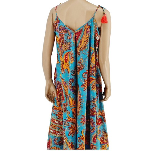 Long viscose dress one size new, multicolor Double Six