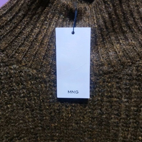Mango men's sweater like new, melange brown/olive, size S