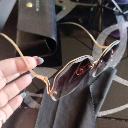 Shein asymmetrical sunglasses like new, beige