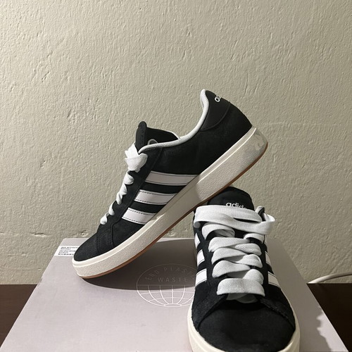 Adidas Grand Court sneakers size 44, black with white stripes