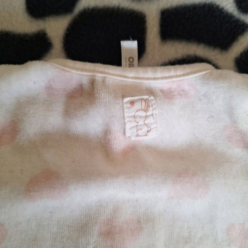 Velour newborn bodysuit used with zipper