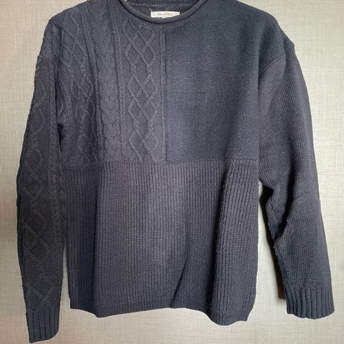 Belfield textured knit sweater dark blue like new