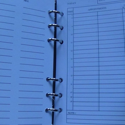 Vintage personal organizer new with leather cover and metal button