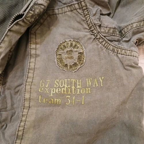 Kids jacket khaki gray like new, size 122-128 cm