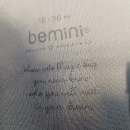 Bemini Magic Bag Light Blue Baby Sleeping Bag 1 Tog, like new