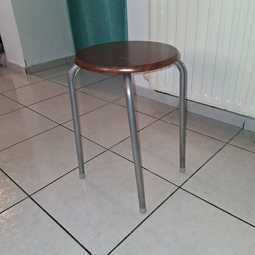 Wooden metal stool used
