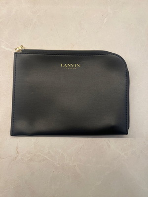 Lanvin Leather Toiletry Bag Like New Black
