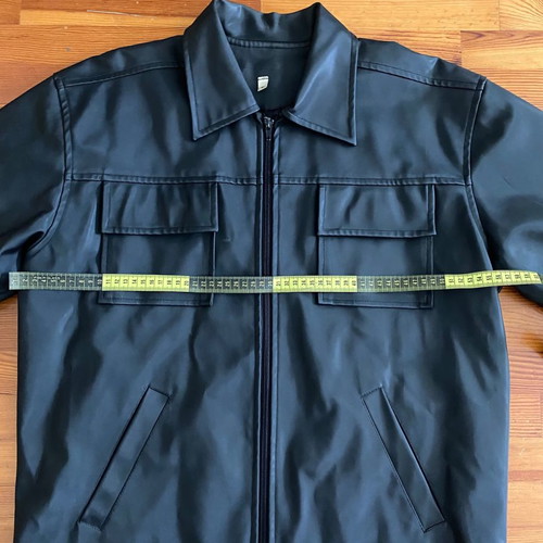 Leather jacket black large vintage used