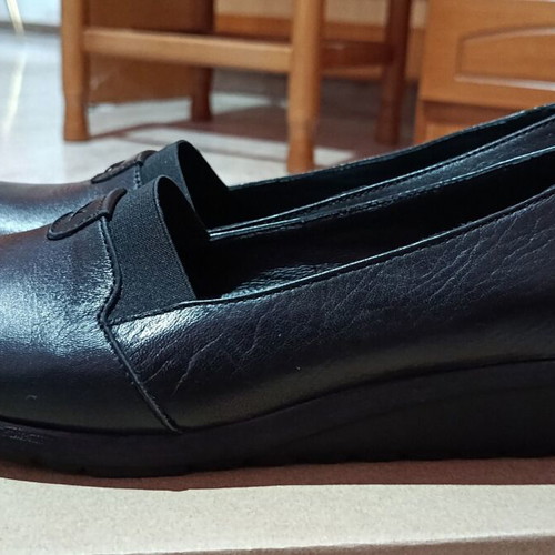 Aerostep women's black leather anatomical shoes size 38