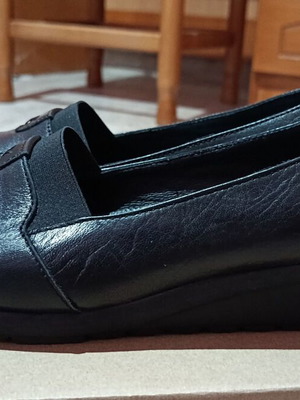 Aerostep women's black leather anatomical shoes size 38