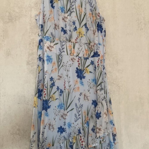 Floral dress used, blue, size S