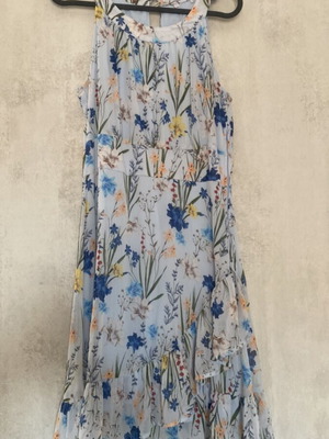 Floral dress used, blue, size S